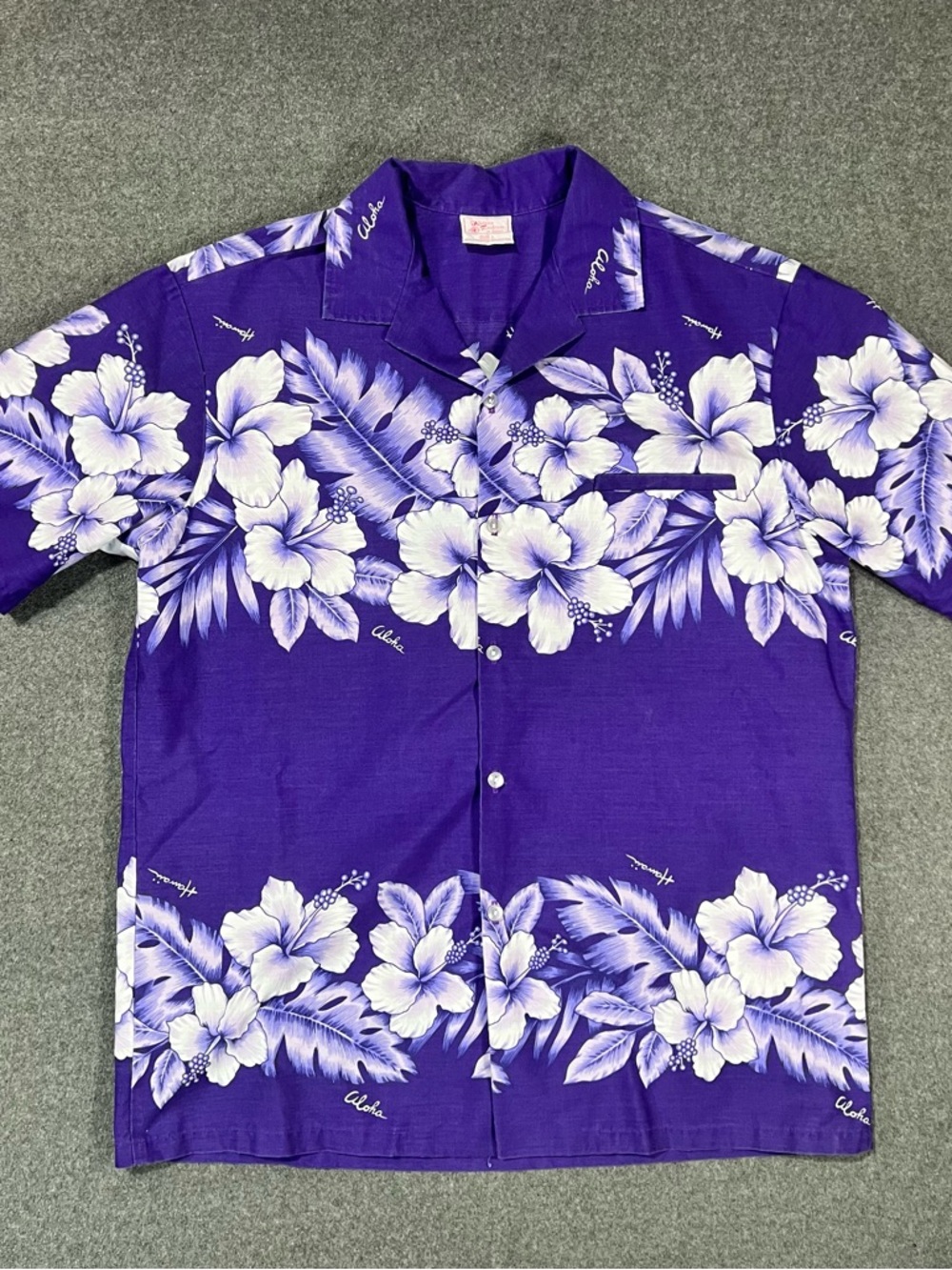 VTG Kalena Fashions Hawaiian Shirt Men’s Large Hibiscus Floral Print 80s USA